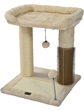 Mon Ami Luki Arbre à chat grande plateforme avec jouet, griffoir et grattoir