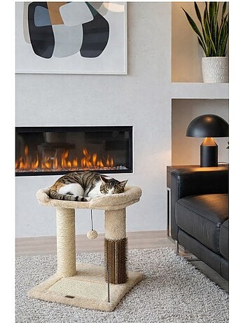 Mon Ami Luki Arbre à chat grande plateforme avec jouet, griffoir et grattoir