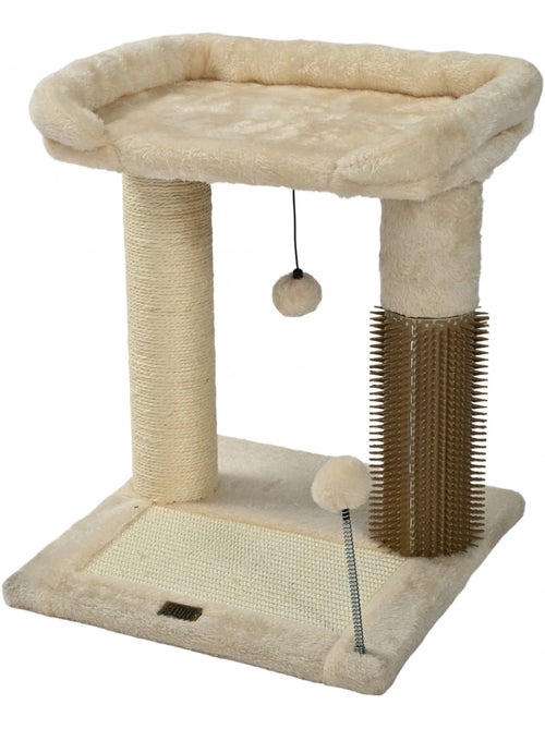 Mon Ami Luki Arbre à chat grande plateforme avec jouet, griffoir et grattoir - Kiabi Mon Ami Luki Arbre à chat grande plateforme avec jouet, griffoir et grattoir - Kiabi