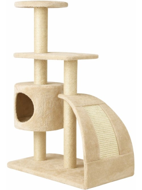 Mon Ami Luki  Arbre à chat griffoir avec refuge et 2 plateformes - Kiabi
