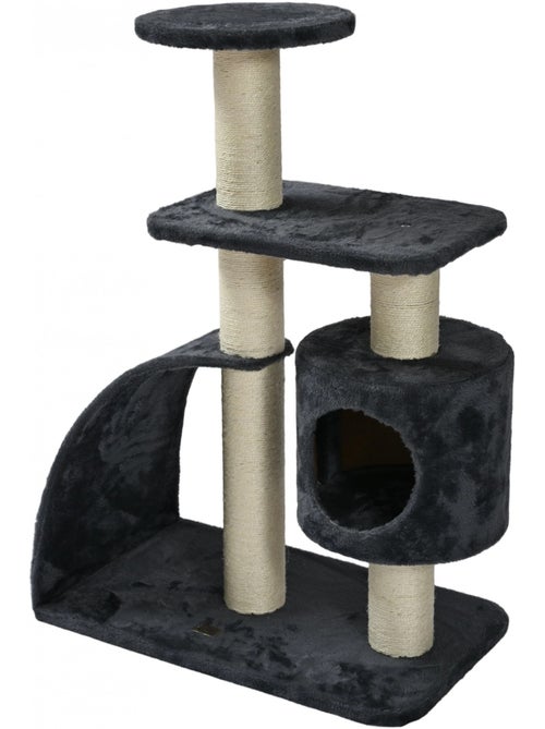 Mon Ami Luki  Arbre à chat griffoir avec refuge et 2 plateformes - Kiabi