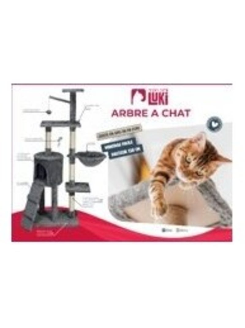 Mon Ami Luki  Arbre a chat Noir Gris anthracite - Kiabi