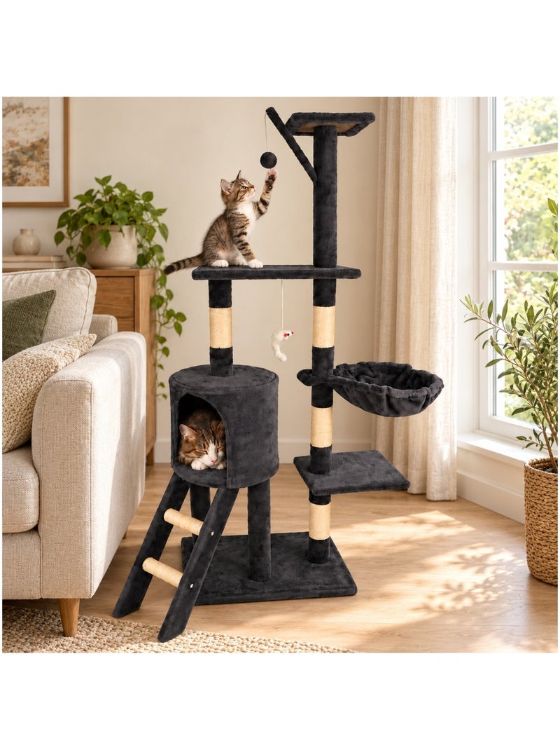 Mon ami luki  arbre a chat Noir Gris anthracite - Kiabi