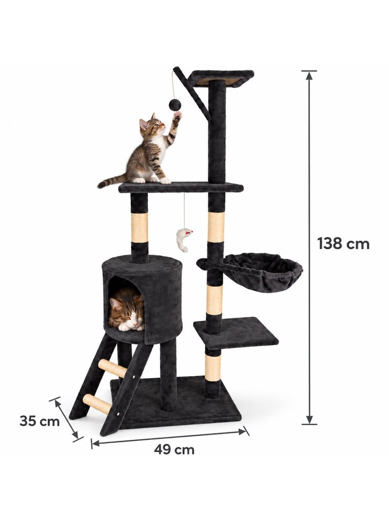 Mon ami luki  arbre a chat Noir Gris anthracite - Kiabi