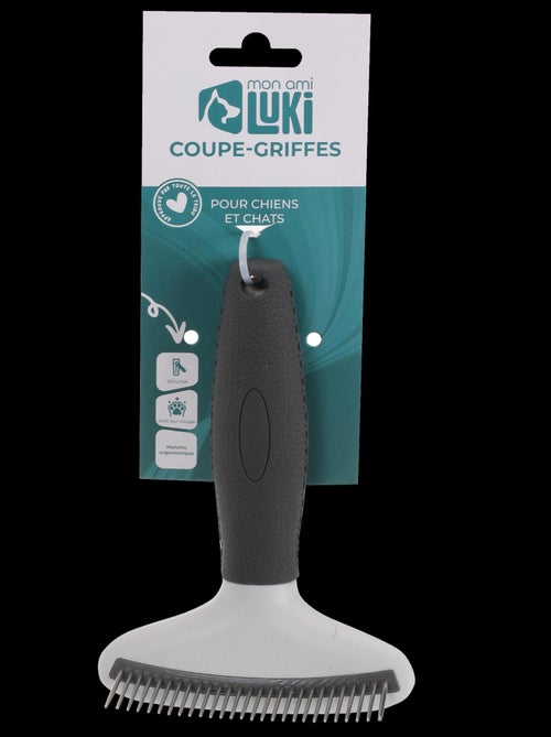 Mon Ami Luki  Brosse etrille simple rangee manche rubber - Kiabi