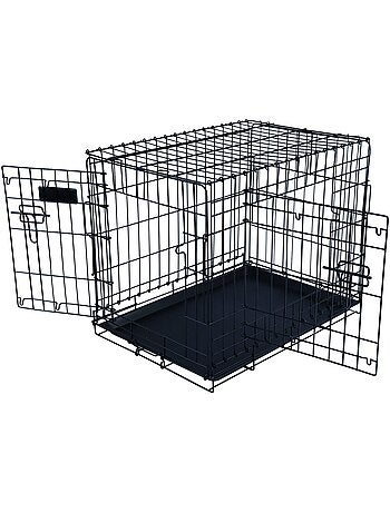 Mon Ami Luki Cage en métal avec plateau pour transport chien
