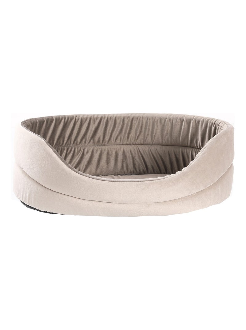 Mon Ami Luki  Corbeille velvet antiderapant Taupe - Kiabi