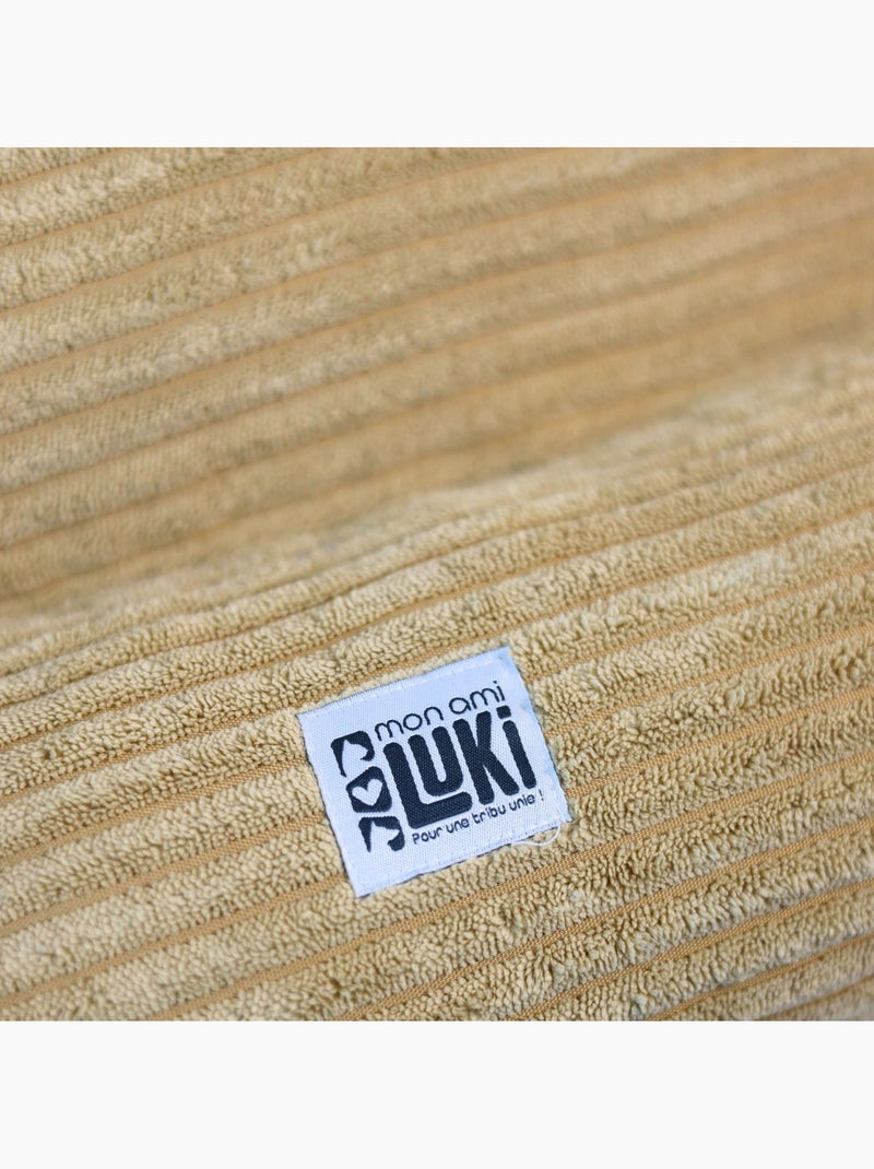 Mon Ami Luki  Coussin ovale antidérapant en velours côtelé Beige - Kiabi