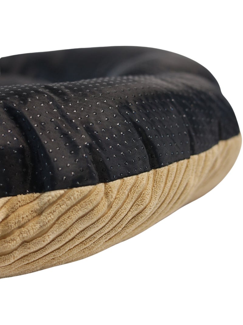 Mon Ami Luki  Coussin ovale antidérapant en velours côtelé Beige - Kiabi