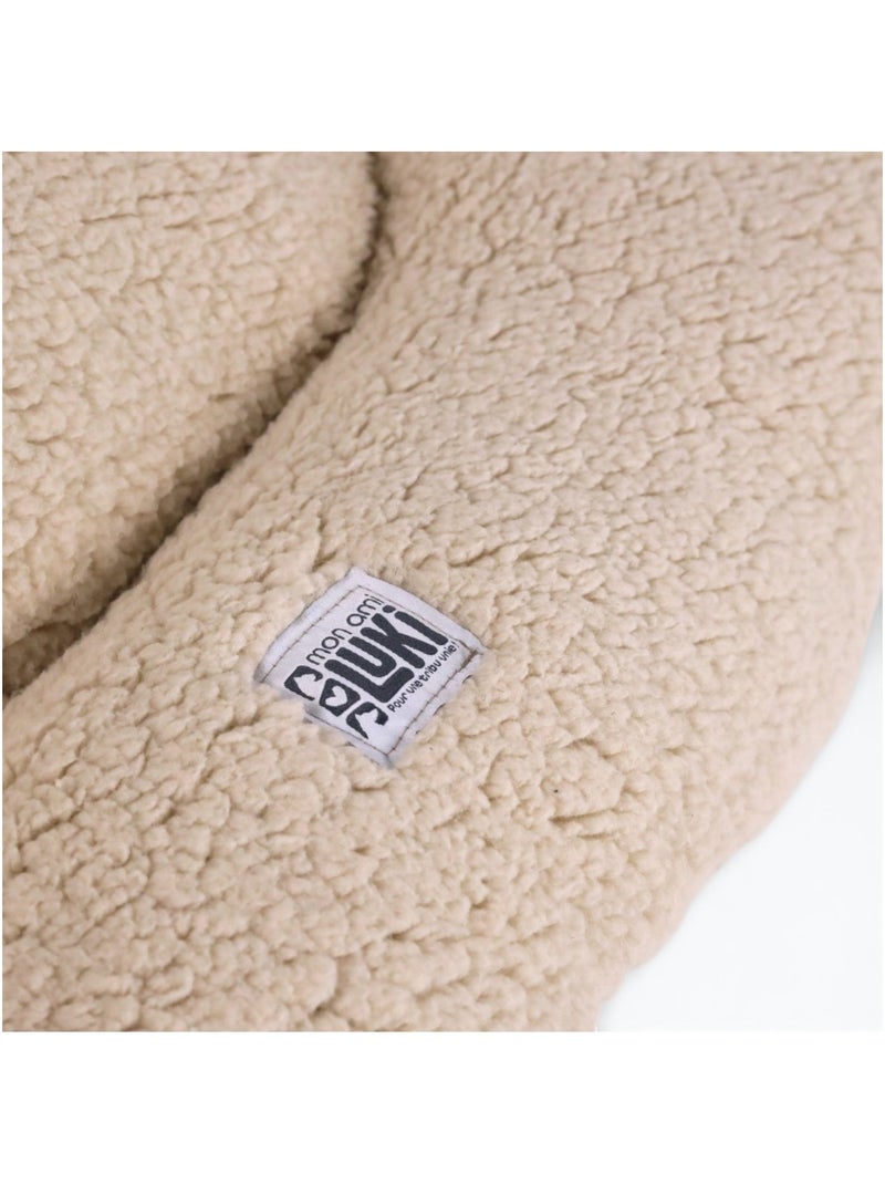 Mon Ami Luki  Coussin ovale antidérapant tissus mouton Beige - Kiabi