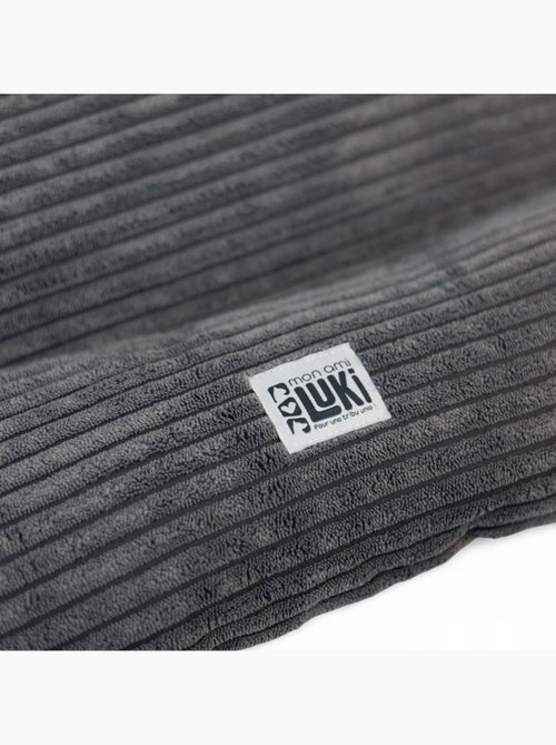 Mon Ami Luki  Coussin ovale antidérapant velours côtelé couleur gris - Kiabi