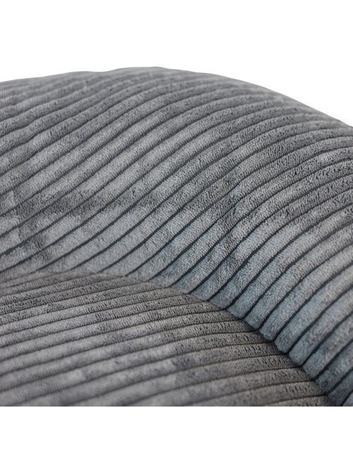 Mon Ami Luki  Coussin ovale antidérapant velours côtelé couleur gris - Kiabi