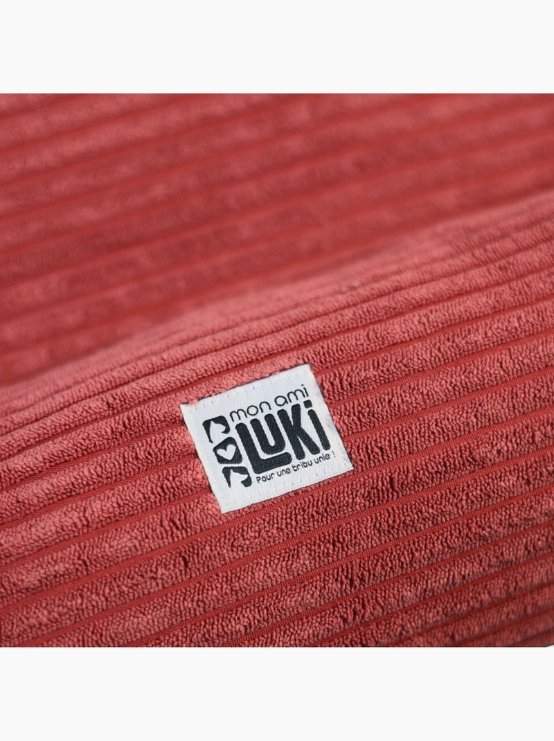 Mon Ami Luki  Coussin ovale antidérapant velours côtelé Rouge - Kiabi