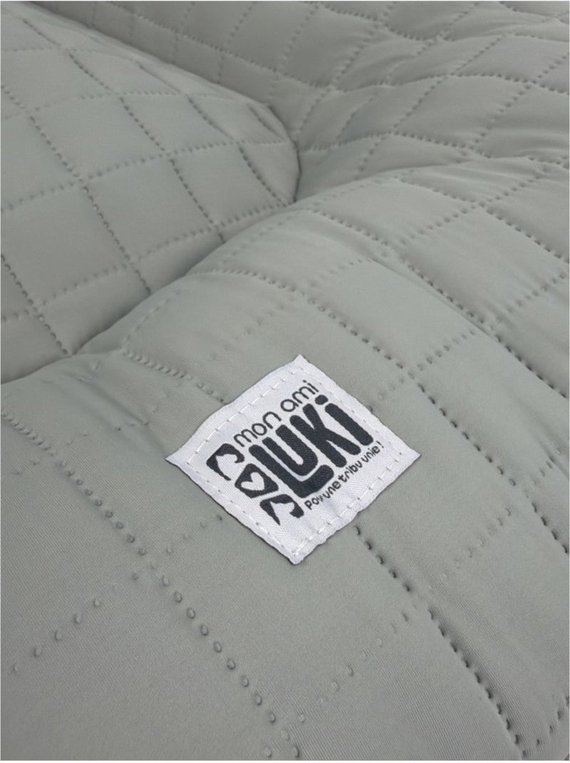 Mon Ami Luki  Coussin ovale FREHBED  microfibre douce et respirante  petit chien Gris Bleu - Kiabi