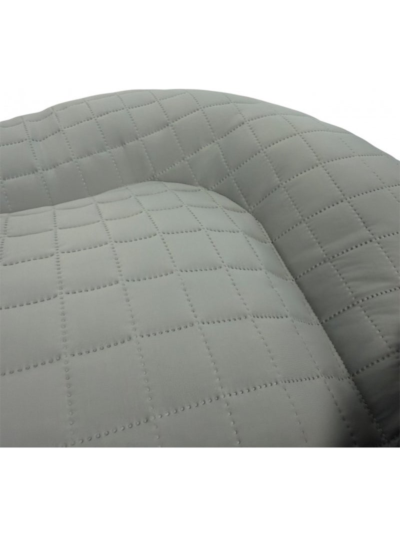 Mon Ami Luki  Coussin ovale FREHBED  microfibre douce et respirante  petit chien Gris Bleu - Kiabi