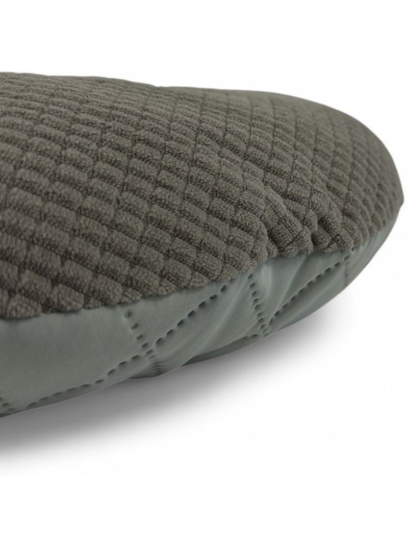 Mon Ami Luki  Coussin ovale FREHBED  microfibre douce et respirante  petit chien Gris Bleu - Kiabi