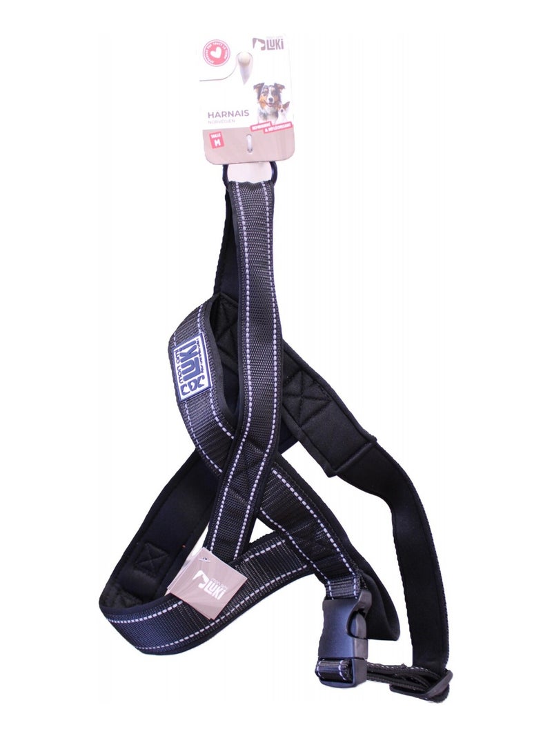 Mon Ami Luki  Harnais réfléchissant chien forme y Noir Noir - Kiabi