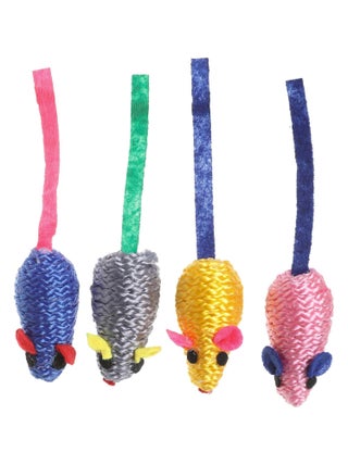 Mon Ami Luki  JOUET 4 SOURIS MULTICOLORES 4unitées vendues
