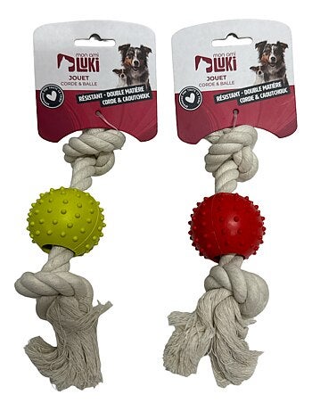 Mon Ami Luki Jouet caoutchouc balle et corde collection collection les costauds le plus pratique