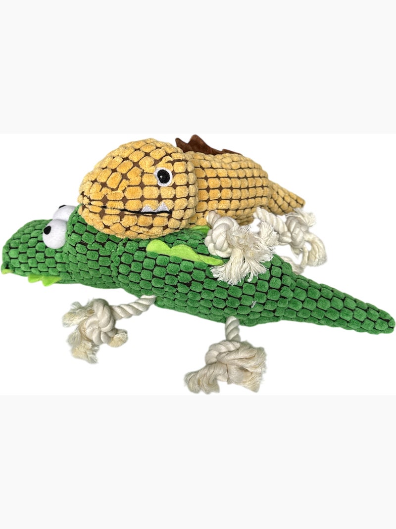 Mon Ami Luki  Jouet chien corde peluche forme animaux  jeu, mastication et traction Vert - Kiabi