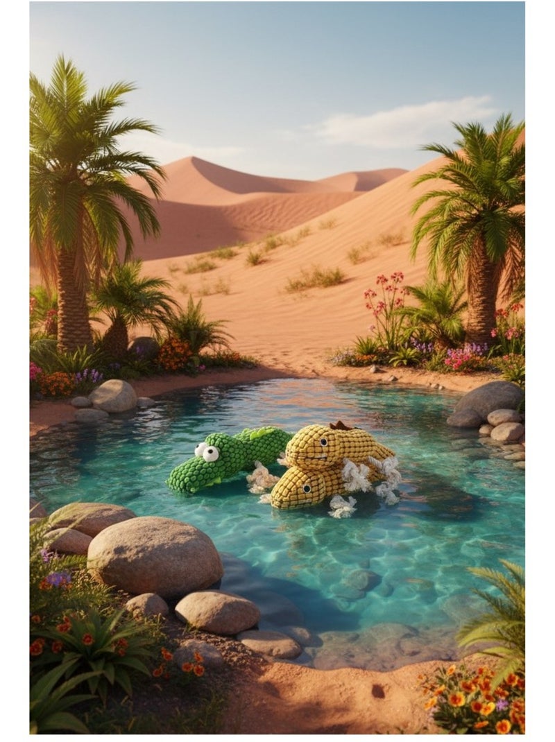 Mon Ami Luki  Jouet chien corde peluche forme animaux  jeu, mastication et traction Vert - Kiabi