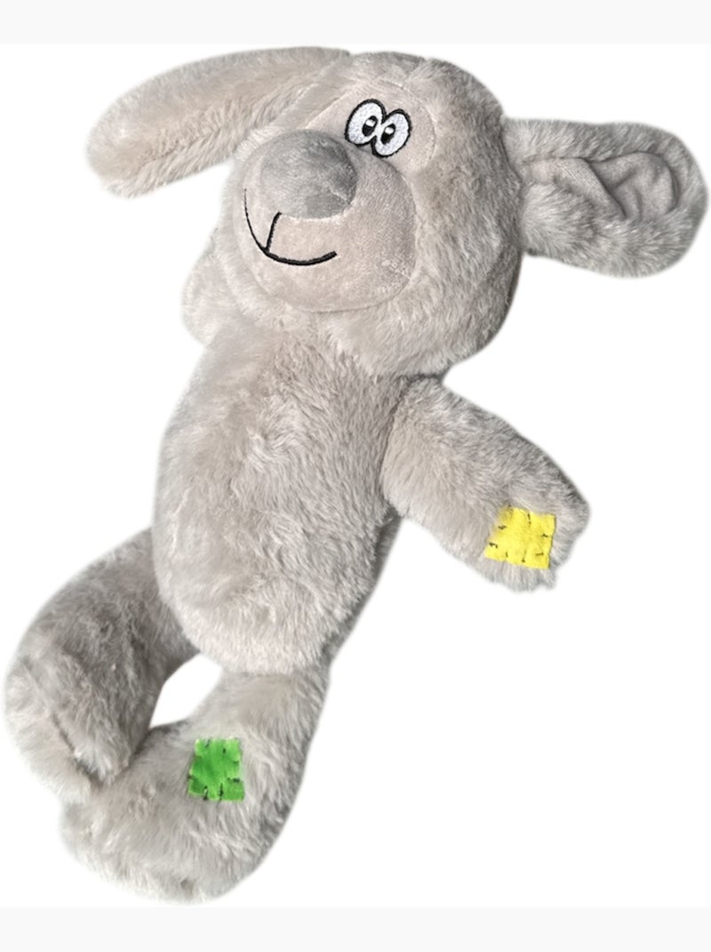 Mon Ami Luki  Jouet chien peluche animaux  doux et lunique  pour jouer et caliner Gris - Kiabi