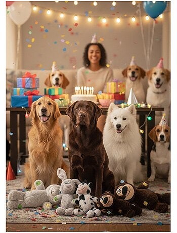 Mon Ami Luki Jouet chien peluche animaux doux et lunique pour jouer et caliner