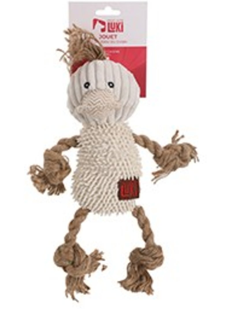 Mon Ami Luki  Jouet peluche et corde  canard ou mouton ou grenouille Multicolore - Kiabi