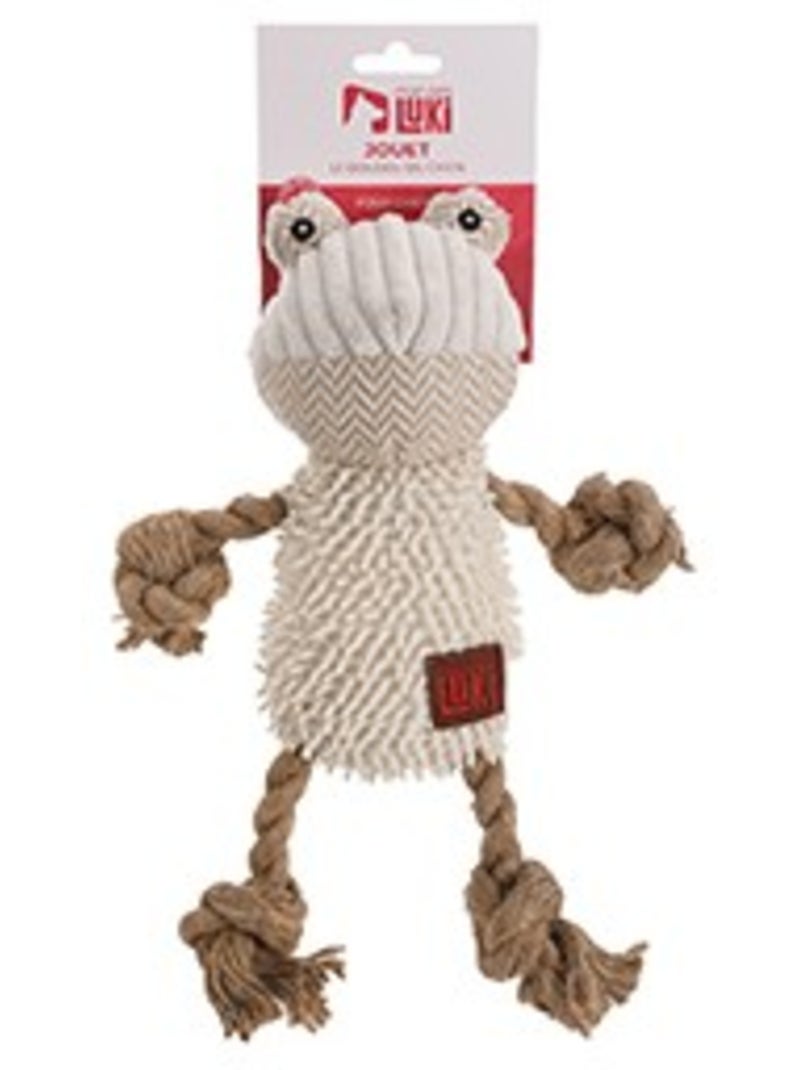 Mon Ami Luki  Jouet peluche et corde  canard ou mouton ou grenouille Multicolore - Kiabi