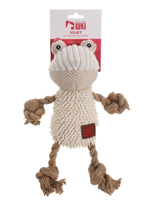 Mon Ami Luki  Jouet peluche et corde forme canard mouton et grenouille - Kiabi