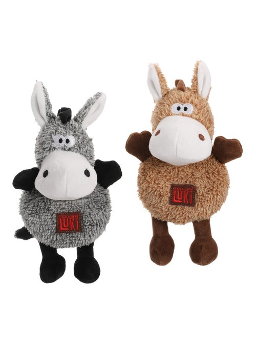 Mon Ami Luki  Jouet peluche forme âne gris ou marron - Kiabi