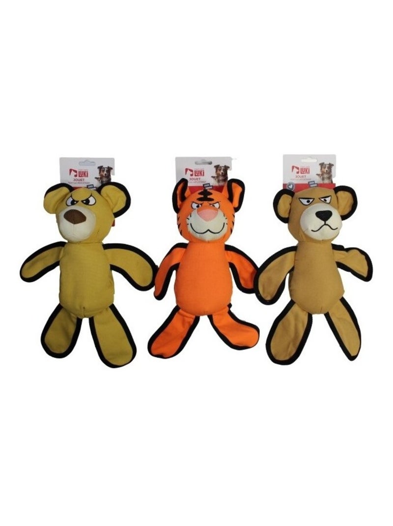 Mon Ami Luki  Jouet peluche forme ours ou lion ou chien Marron - Kiabi