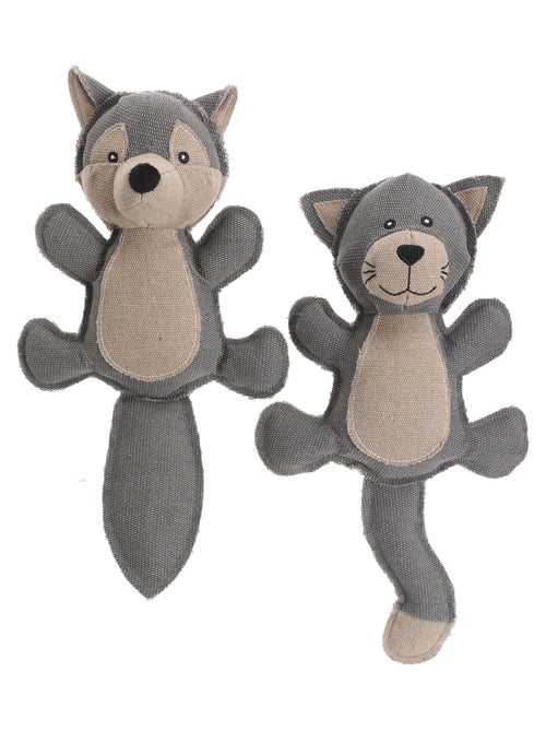 Mon Ami Luki  Jouet textile forme chat ou renard - Kiabi