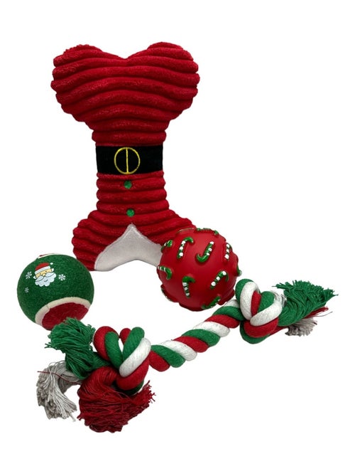 Mon Ami Luki  Jouets peluche noël coffret cadeau peluche pour chien - Kiabi