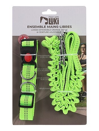 Mon Ami Luki Ensemble kit mains libres laisse extensible ceinture ajustable
