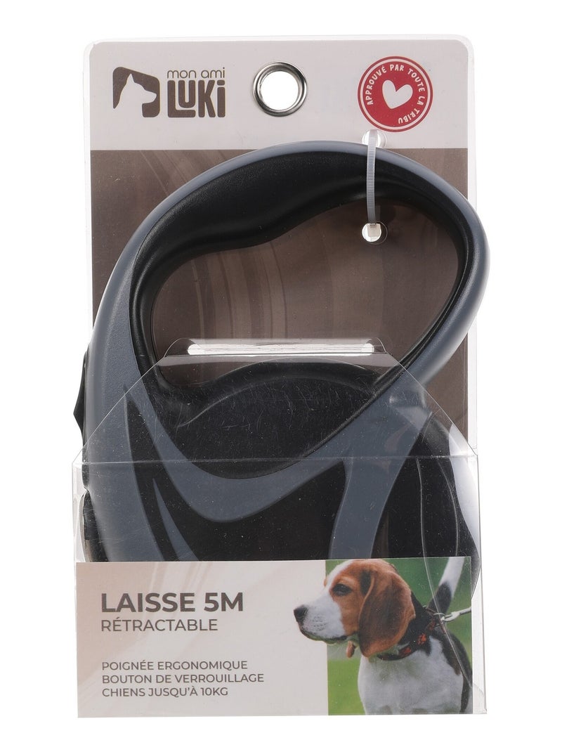 Mon Ami Luki  Laisse retracatable filairechiens Noir Gris anthracite Noir - Kiabi