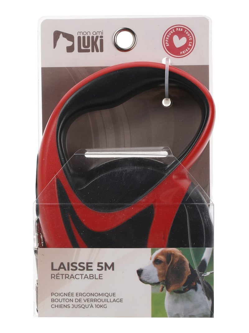 Mon Ami Luki  Laisse retractable filairechiens Noir Rouge Noir - Kiabi