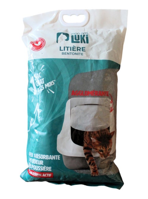Mon Ami Luki  LITIERE BENTONITE AGGLO SANS ODEUR 3 % CHARBON ACTIF 5L - Kiabi