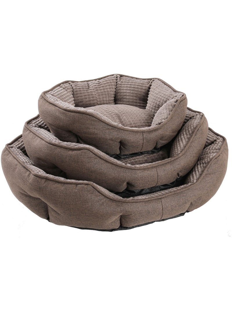 Mon Ami Luki  Panier ovale toucher soft antiderapant Marron - Kiabi