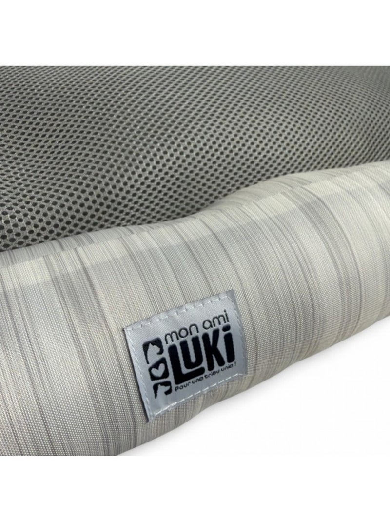 Mon Ami Luki  Panier rectangle AIRFLOW maille aérée, déparlant, respirant  chien moyen Gris Gris - Kiabi