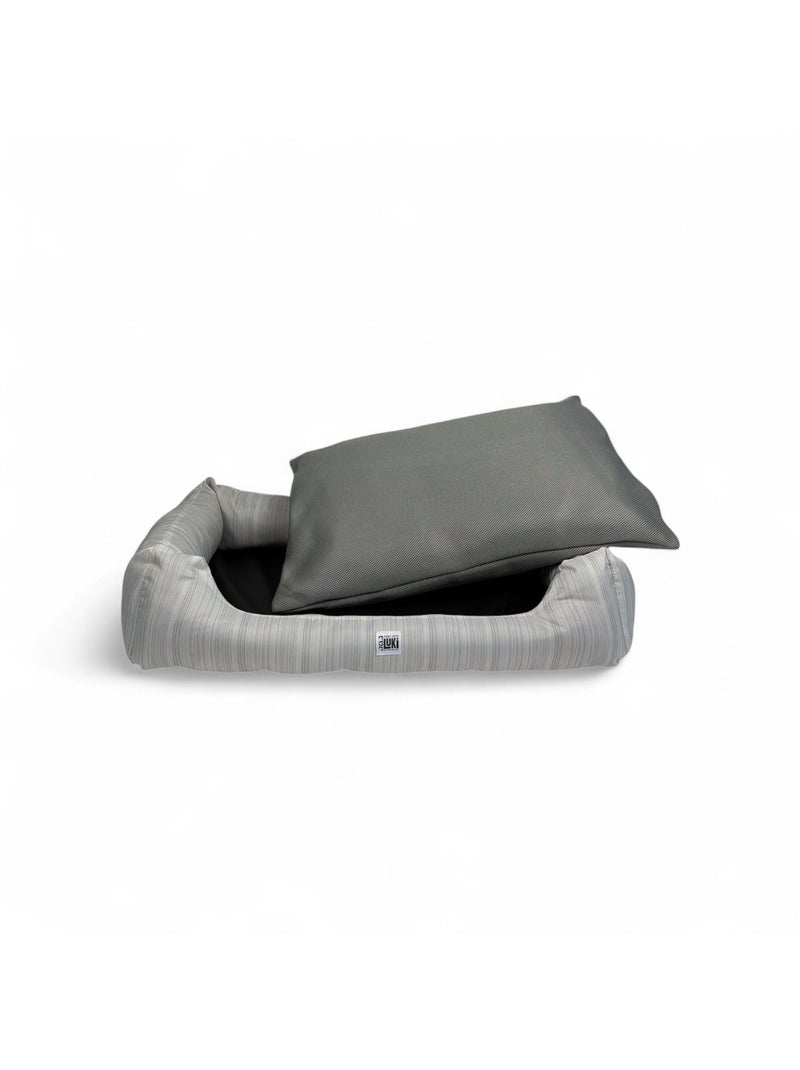 Mon Ami Luki  Panier rectangle AIRFOW maille aérée, déparlant, respirant  chien moyen Gris Gris - Kiabi