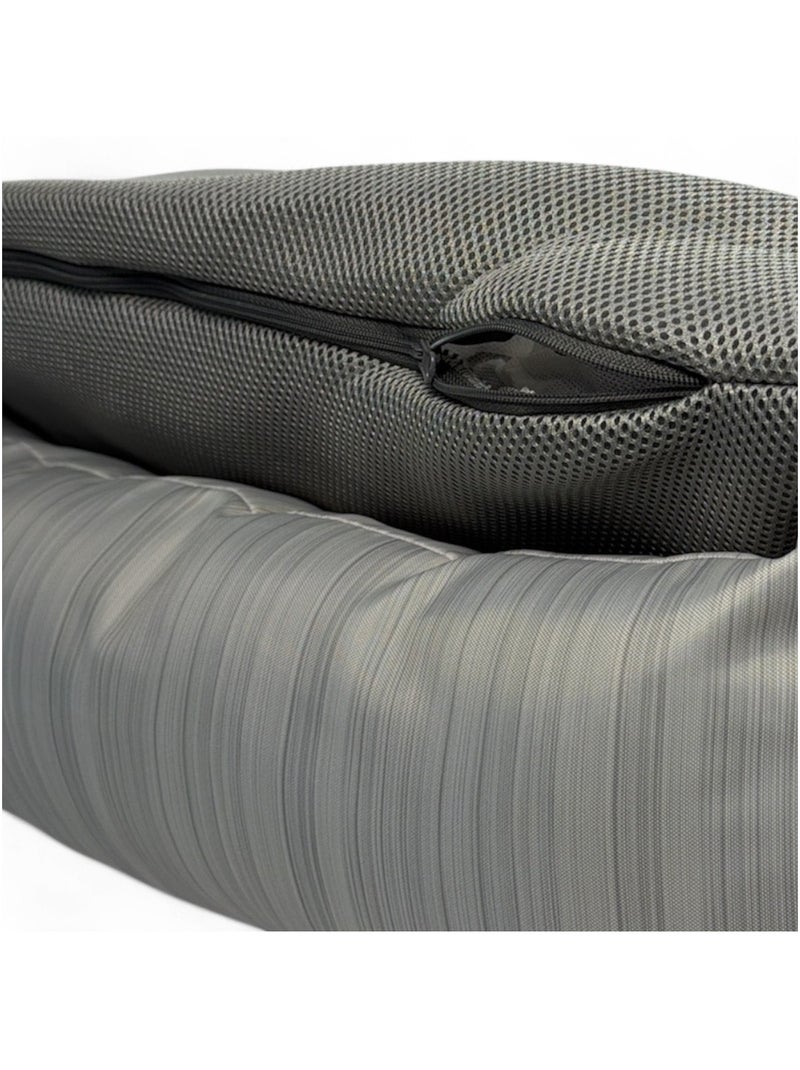 Mon Ami Luki  Panier rectangle AIRFOW maille aérée, déparlant, respirant  chien moyen Gris Gris - Kiabi