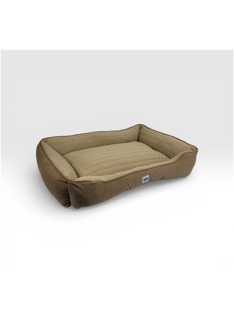 Mon Ami Luki  Panier rectangle FRESHBED  couchage été  microfibre douce  petit chien Beige - Kiabi