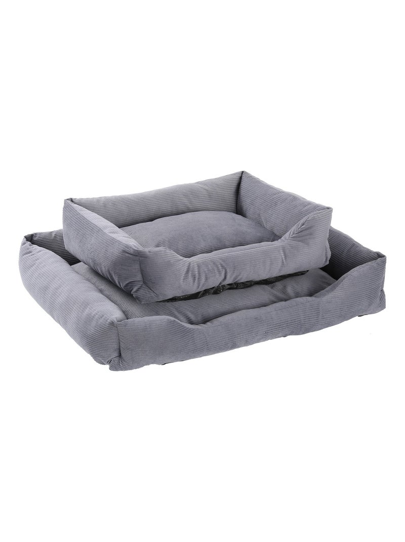 Mon Ami Luki  Panier rectangulaire antiderapant Gris Gris - Kiabi