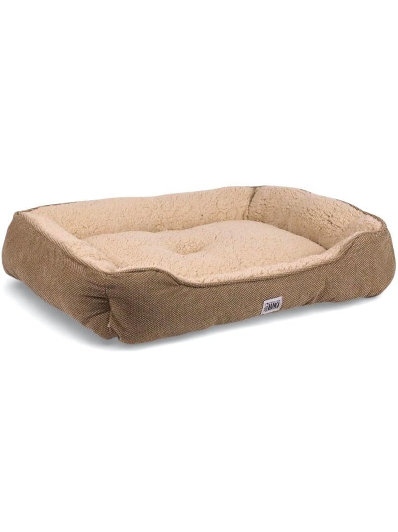 Mon Ami Luki  Panier rectangulaire antidérapant tissuscoussin mouton Beige - Kiabi