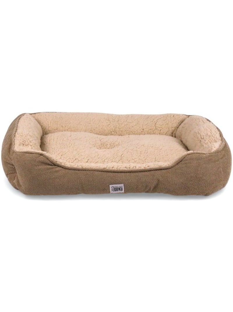 Mon Ami Luki  Panier rectangulaire antidérapant tissuscoussin mouton Beige - Kiabi