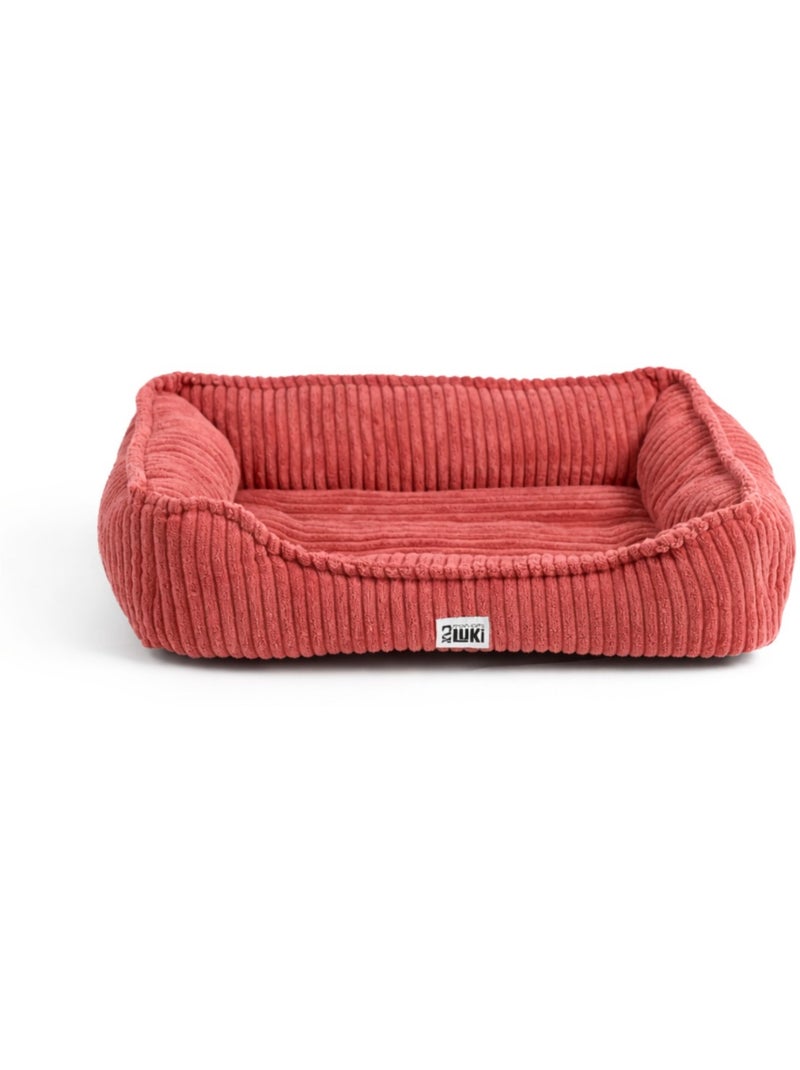 Mon Ami Luki  Panier rectangulaire antiderapant velours cotele Kaki - Kiabi