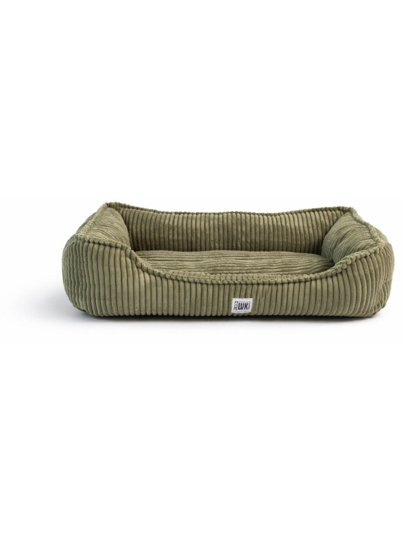 Mon Ami Luki  Panier rectangulaire antidérapant velours côtelé Kaki - Kiabi