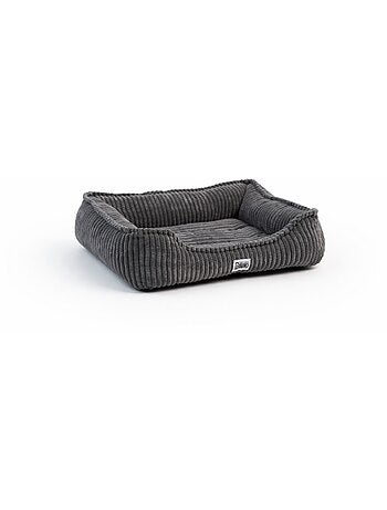 Mon Ami Luki Panier rectangulaire antiderapant velours cotelee couleur gris