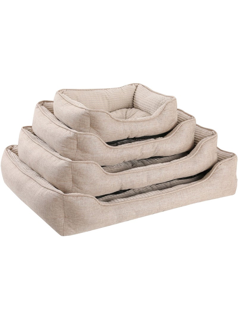 Mon Ami Luki  Panier rectangulaire toucher soft antiderapant Beige - Kiabi